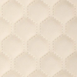 EverSoft™ Off White Hexagon Stitched Foam Backed Vinyl -Cloth Store EverSoft Off White Hexagon Stitched Foam Backed Vinyl 2