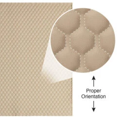 EverSoft™ Tan Hexagon Stitched Foam Backed Vinyl -Cloth Store EverSoft Tan Hexagon Stitched Foam Backed Vinyl 6