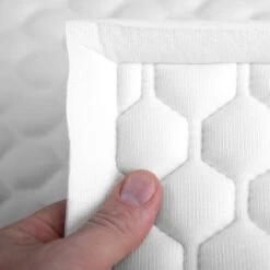 EverSoft™ White Hexagon Stitched Foam Backed Vinyl -Cloth Store EverSoft White Hexagon Stitched Foam Backed Vinyl 4