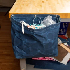 DuraWax™ Heavy Waxed Canvas Cotton Duck 12 Oz. Blue 57" Fabric -Cloth Store Heavy Waxed Canvas Cotton Duck 12 oz Blue 57 Fabric 4