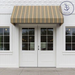 Sunbrella® Awning Stripe 4768-0000 Preston Stone 46" Fabric -Cloth Store Sunbrella 4768 0000 Preston Stone 46 Awning Shade Fabric 707