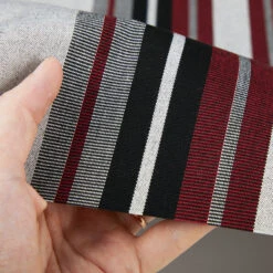 Sunbrella® Awning Stripe 4798-0000 Burgundy Black White 46" Fabric -Cloth Store Sunbrella 4798 0000 Burgundy Black White Stripe 46 Awning Stripe 4