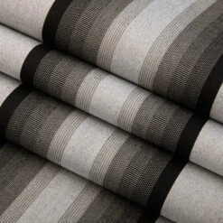 Sunbrella® Awning Stripe 4799-0000 Grey/Black/White 46" Fabric -Cloth Store Sunbrella 4799 0000 Grey Black White Stripe 46 Signature Series Awning Stripe 2