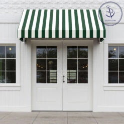 Sunbrella® Awning Stripe 4806-0000 Beaufort Forest Green/Natural 6 Bar 46" Fabric 12 Sunbrella® Awning Stripe 4806-0000 Beaufort Forest Green/Natural 6 Bar 46" Fabric -Cloth Store Sunbrella 4806 0000 Forest Green Natural 6 Bar 46 707