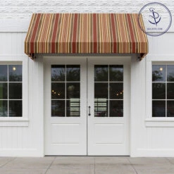 Sunbrella® Awning Stripe 4813-0000 Eastland Redwood 46" Fabric -Cloth Store Sunbrella 4813 0000 Eastland Redwood Awning Stripe 46 72