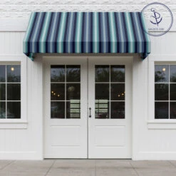 Sunbrella® Awning Stripe 4884-0000 Saxon Cascade 46" Fabric -Cloth Store Sunbrella 4884 0000 Saxon Cascade 46 Awning Stripe Fabric 72