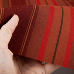 Sunbrella® Awning Stripe 4885-0000 Saxon Chili 46" Fabric 10 Sunbrella® Awning Stripe 4885-0000 Saxon Chili 46" Fabric -Cloth Store Sunbrella 4885 0000 Saxon Chili 46 Awning Stripe Fabric 4