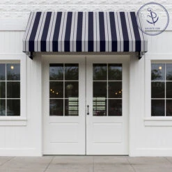 Sunbrella® Awning Stripe 4902-0000 Captain Navy/Natural Classic 46" Fabric -Cloth Store Sunbrella 4902 0000 Captain Navy Natural Classic 46 Awning Signature Series Stripe 72