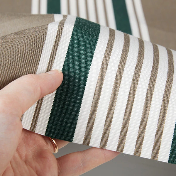 Sunbrella® Awning Stripe 4907-0000 Taupe 5 Bar Stripe 46" Fabric 6 Sunbrella® Awning Stripe 4907-0000 Taupe 5 Bar Stripe 46" Fabric - Image 4