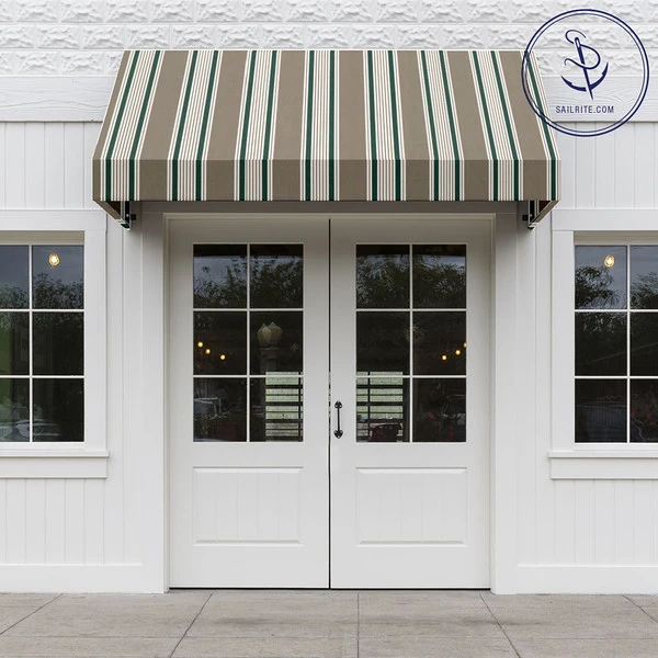 Sunbrella® Awning Stripe 4907-0000 Taupe 5 Bar Stripe 46" Fabric 7 Sunbrella® Awning Stripe 4907-0000 Taupe 5 Bar Stripe 46" Fabric - Image 5