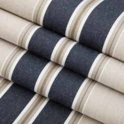 Cloth Store -Cloth Store Sunbrella 4916 0000 Navy Taupe Fancy 46 Signature Series Awning Stripe 2