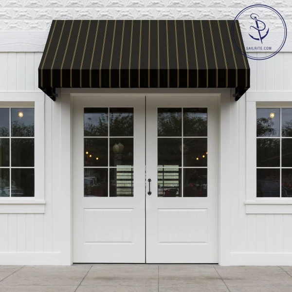 Sunbrella® Awning Stripe 4988-0000 Cooper Black 46" Fabric 7 Sunbrella® Awning Stripe 4988-0000 Cooper Black 46" Fabric - Image 5