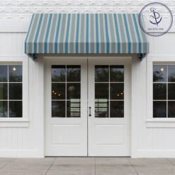 Sunbrella® Awning Stripe 4992-0000 Baycrest Sky 46" Fabric -Cloth Store Sunbrella 4992 0000 Baycrest Sky Awning Stripe 46 707