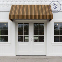 Sunbrella® Awning Stripe 4994-0000 Eastridge Cocoa 46" Fabric -Cloth Store Sunbrella 4994 0000 Eastridge Cocoa 46 Signature Series Awning Stripe 707