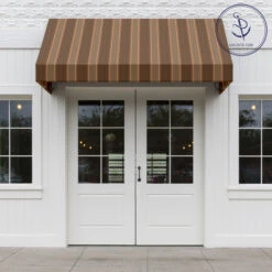 Sunbrella® Awning Stripe 4994-0000 Eastridge Cocoa 46" Fabric -Cloth Store Sunbrella 4994 0000 Eastridge Cocoa 46 Signature Series Awning Stripe 72