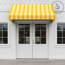 Sunbrella® Awning Stripe 5702-0000 Beaufort Yellow/White 6 Bar 46" Fabric 12 Sunbrella® Awning Stripe 5702-0000 Beaufort Yellow/White 6 Bar 46" Fabric -Cloth Store Sunbrella 5702 0000 Sunflower Yellow White 6 Bar 46 72