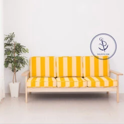 Sunbrella® Awning Stripe 5702-0000 Beaufort Yellow/White 6 Bar 46" Fabric 13 Sunbrella® Awning Stripe 5702-0000 Beaufort Yellow/White 6 Bar 46" Fabric -Cloth Store Sunbrella 5702 0000 Sunflower Yellow White 6 Bar 46 87