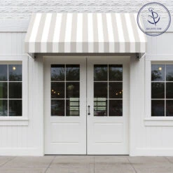 Sunbrella® Awning Stripe 4752-0000 Beaufort Cloud 46" Fabric -Cloth Store Sunbrella Awning Stripe 4752 0000 Beaufort Cloud 46 Fabric 707